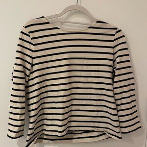 SEZANE COLETTE MARINIÈRE ECRU NAVY SIZE M